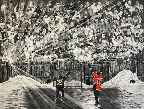 FAMILY "The Dream Begins Here" PERSONALIZED Hockey Artwork