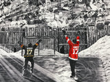 TEAM PACKAGE for orders of `10 or more on same team "The Dream Begins Here" PERSONALIZED Hockey Artwork