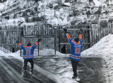 TEAM PACKAGE for orders of `10 or more on same team "The Dream Begins Here" PERSONALIZED Hockey Artwork