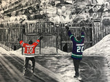 TEAM PACKAGE for orders of `10 or more on same team "The Dream Begins Here" PERSONALIZED Hockey Artwork