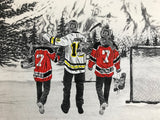 FAMILY "Hockey Mountain Memories" PERSONALIZED Hockey Artwork
