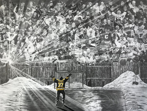 "The Dream Begins Here" PERSONALIZED Hockey Artwork