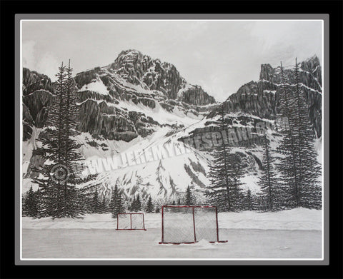 The 1/1 ORIGINAL "Hockey Mountain Memories" hand-drawn Pencil Art